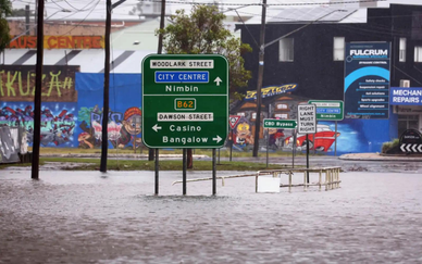 Tropical Cyclone Alfred making landfall